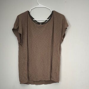 Michael Stars Brown Short Sleeve Top